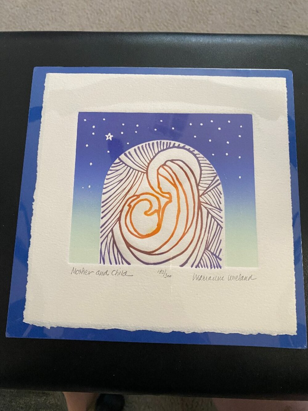 World Hunger Marianne Wieland Mother & Child Embossed print #182/300 New Sealed,